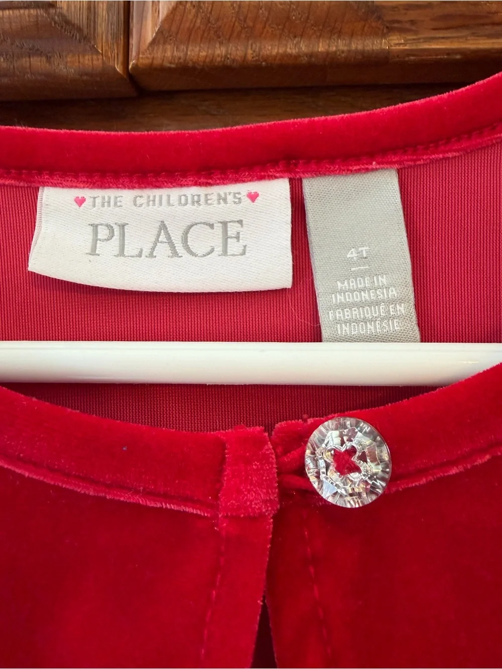 The Children's Place Red Velvet Bolero 4T